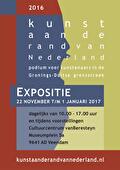 Flyer Kunst aan de rand van Nederland: lustrumexpositie VanBeresteyn Veendam